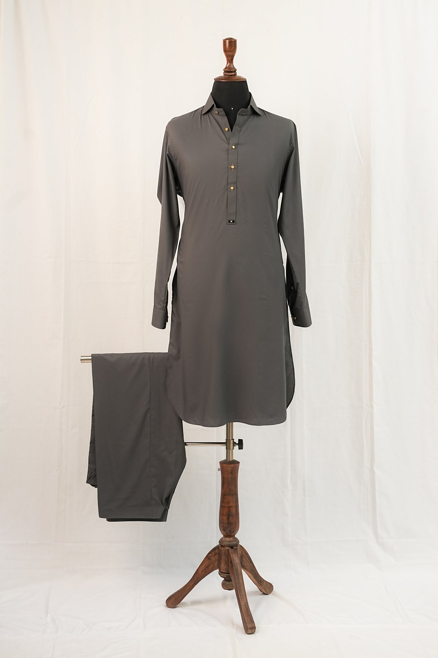 Grey Collar Shalwar Kameez