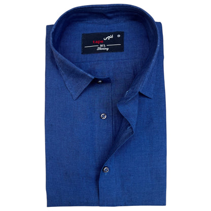 MID-NIGHT BLUE LINEN SHIRT
