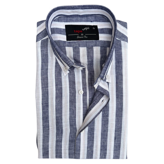 THICK STRIPED LINEN SHIRT