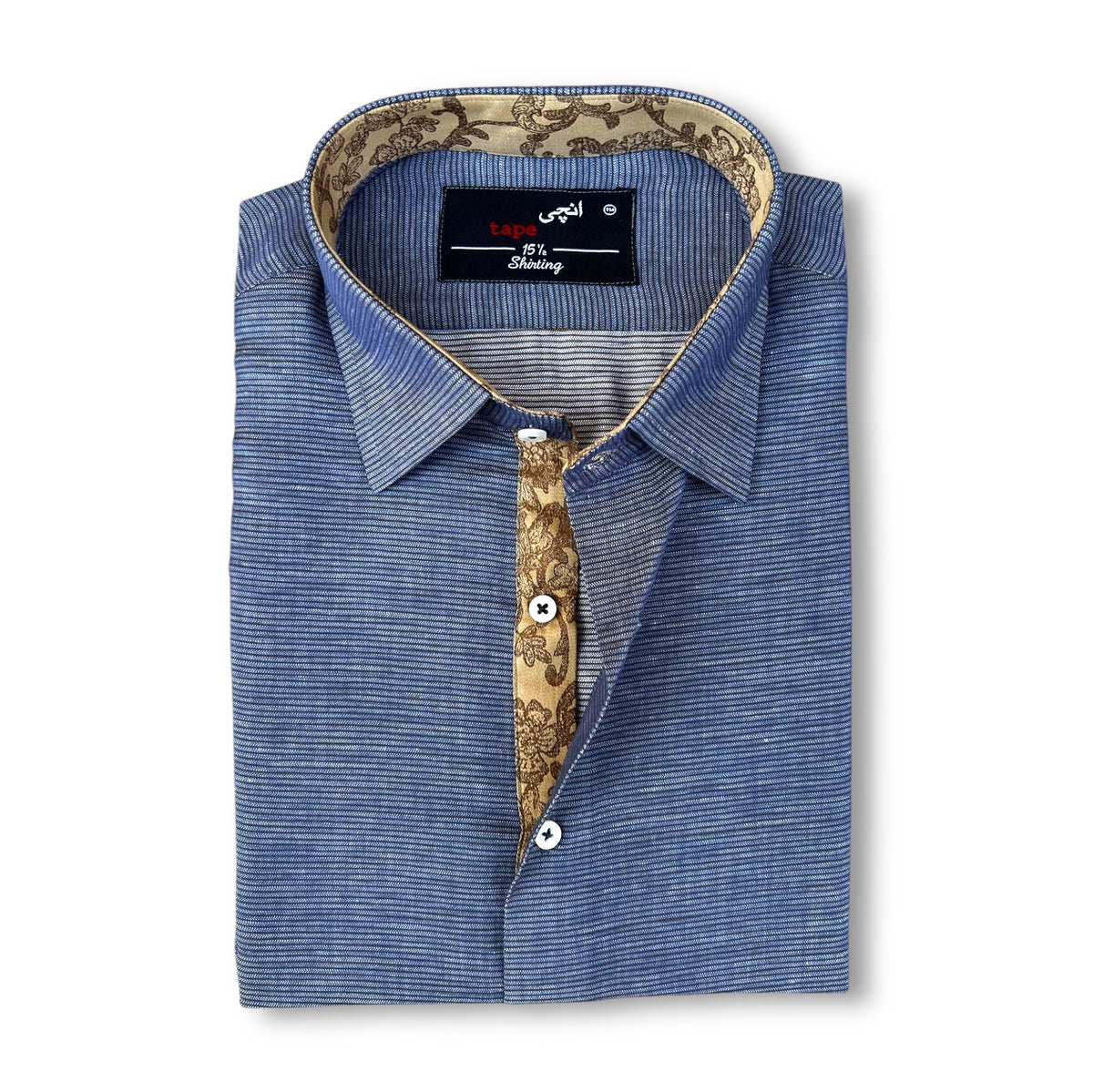 Ash Grey Self Cotton Shirt