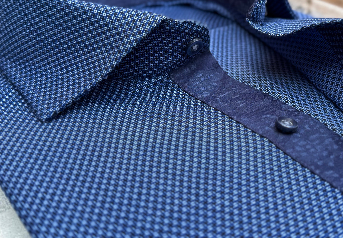 BLUE TWILL COTTON SHIRT