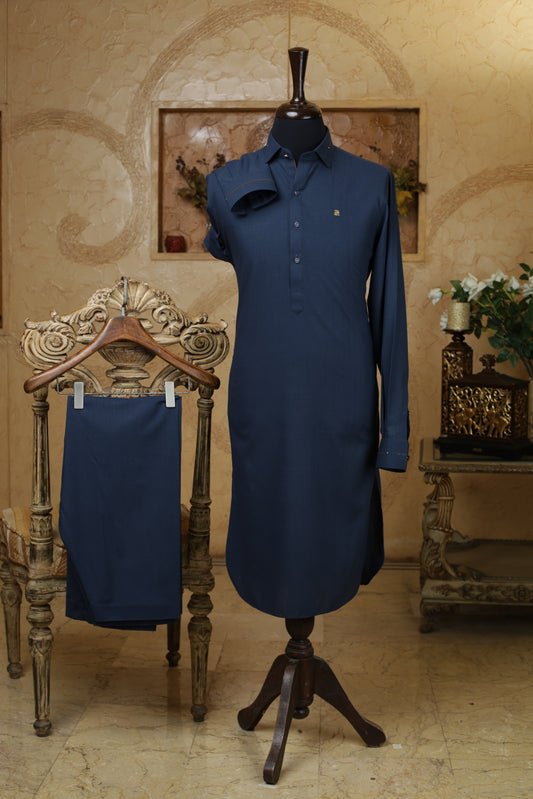 Teal Blue Shalwar Kameez