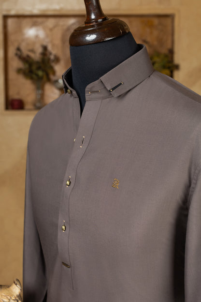 Biscuit Grey Shalwar Kameez