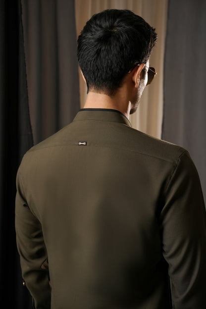 DARK OLIVE GREEN PREMIUM KURTA TROUSER