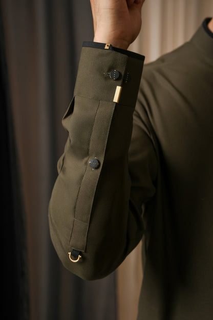 DARK OLIVE GREEN PREMIUM KURTA TROUSER