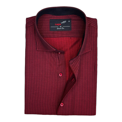 Red Herringbone Shirt