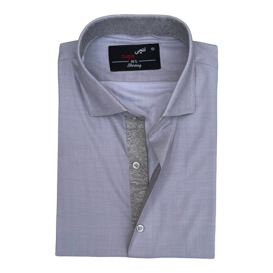 Grey Herringbone Shirt