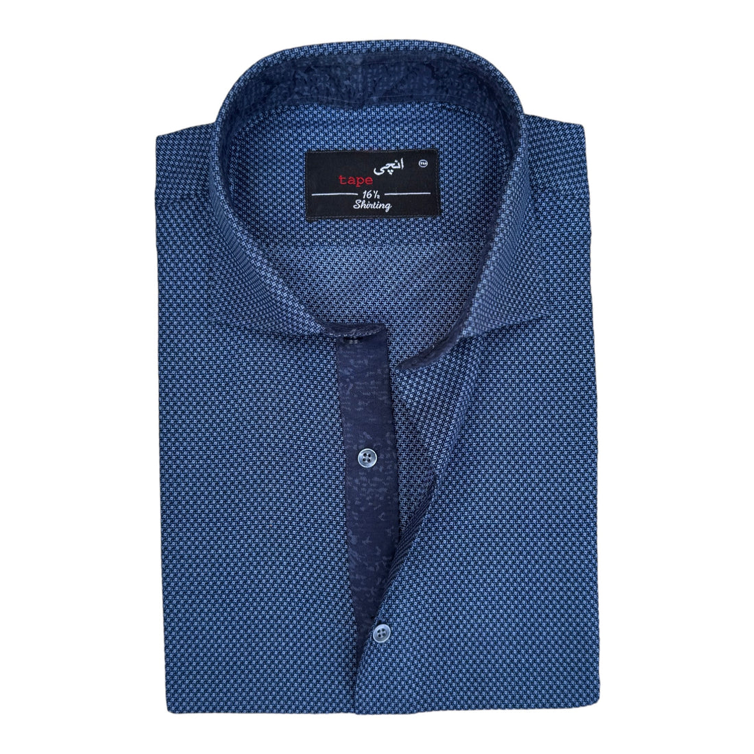 BLUE TWILL COTTON SHIRT