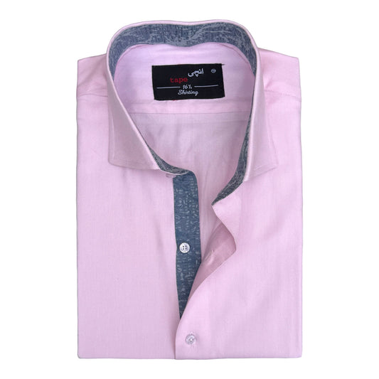 Baby Pink Jacquard Shirt