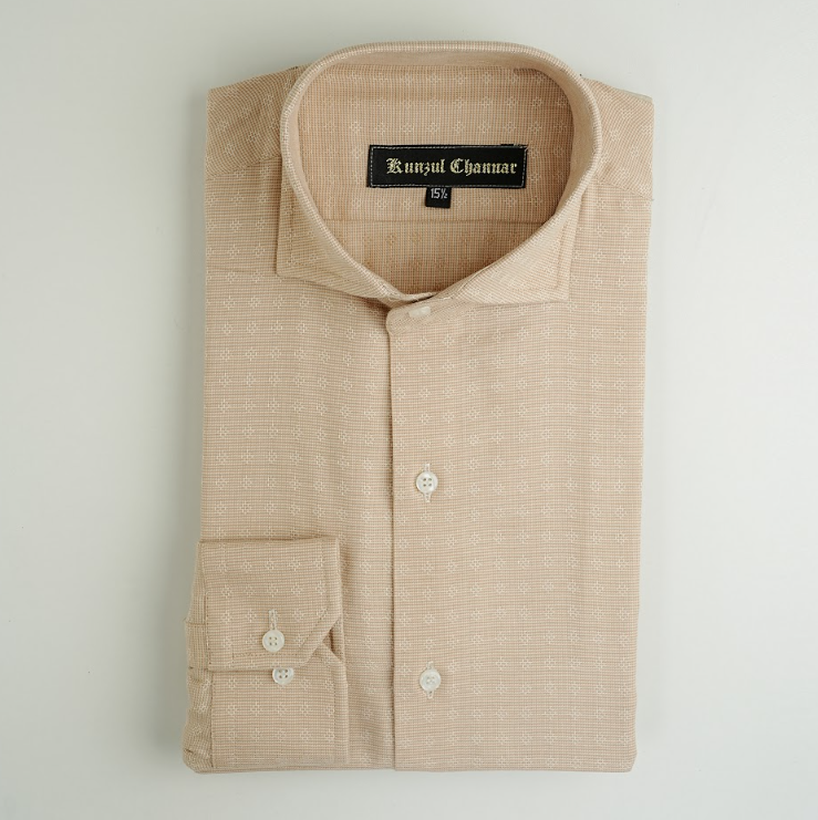 BEIGE JACQUARD SHIRT