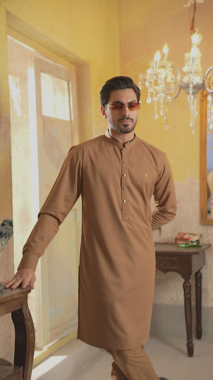 CAMEL BROWN KURTA TROUSER