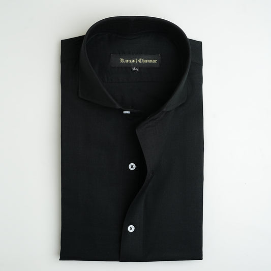 BLACK COTTON SHIRT