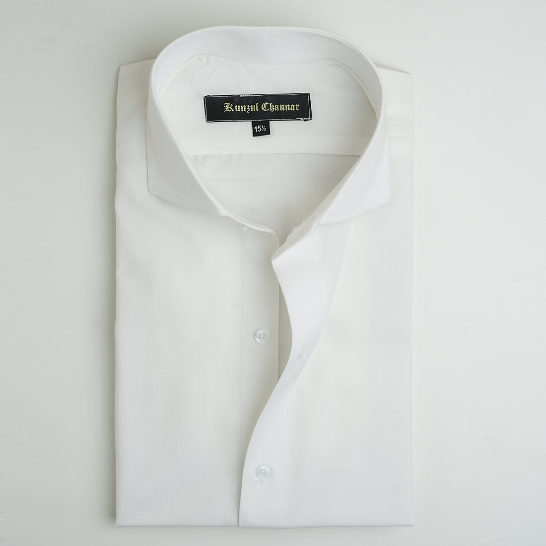 WHITE TEXTURED COTTON SHIRT