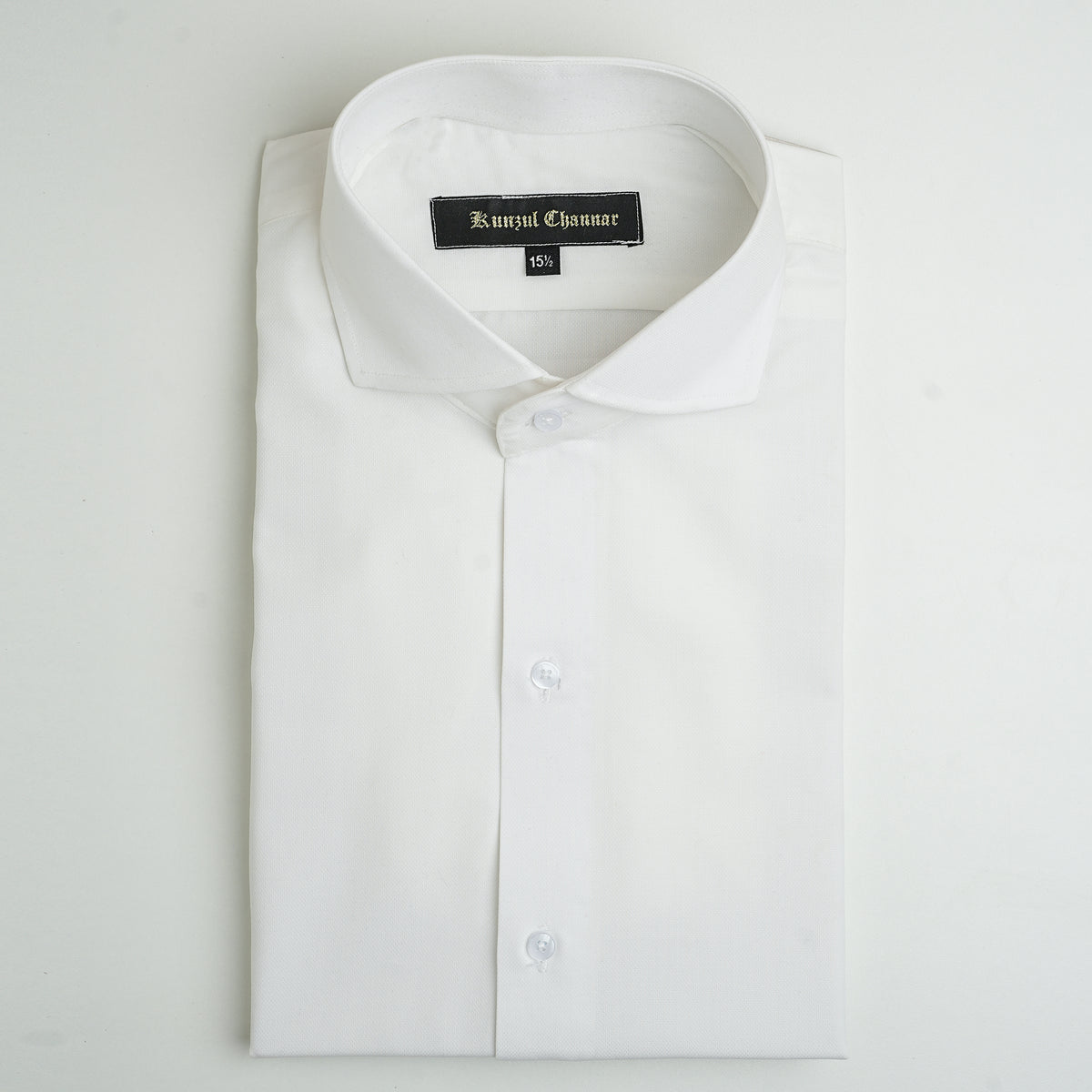 WHITE TEXTURED COTTON SHIRT