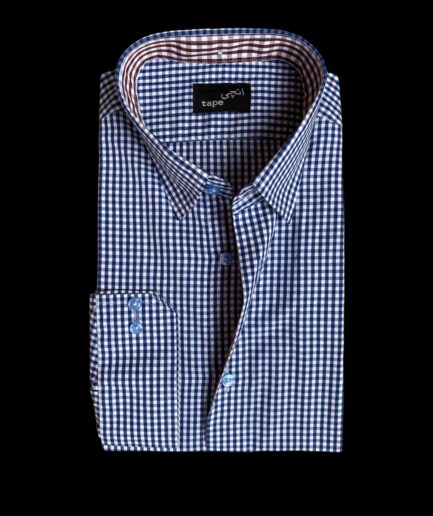 Blue Checkered Cotton Shirt