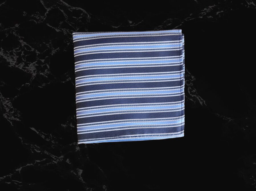 Twill Stripes Textured Pocket Square