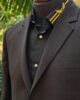 Black & Golden Textured Tweed Blazer