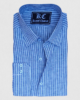 Blue & White Stripes Linen Shirt