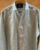 Sapphire & White Stripes Linen Shirt