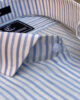 Light Blue & White Striped Linen Shirt