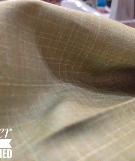 Flaxen Yellow Dual Thread Fabric