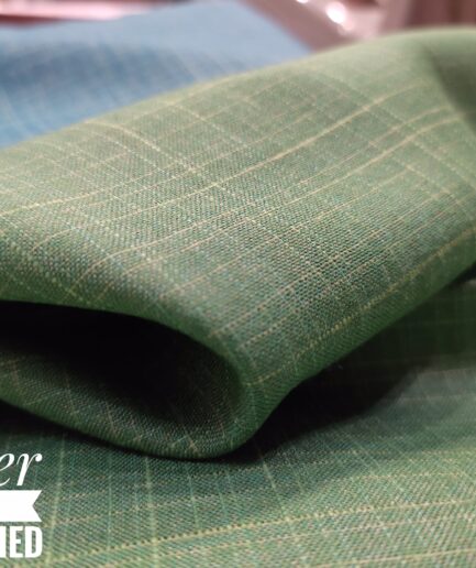 Parrot Green Dual Thread Fabric