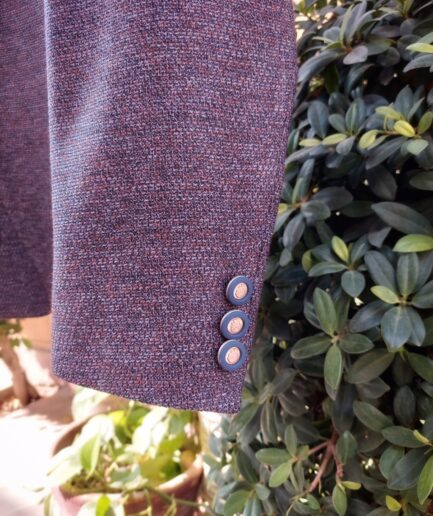 Purplish Blue Dual Thread Tweed Blazer